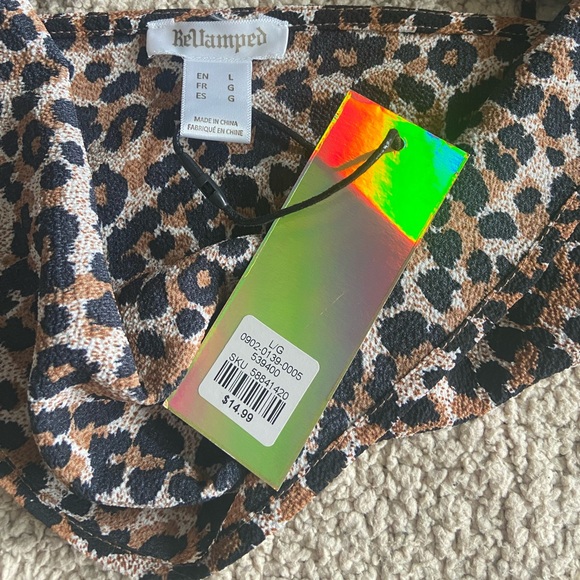 🔸 Revamped 🔸 animal print crop top - Picture 3 of 6